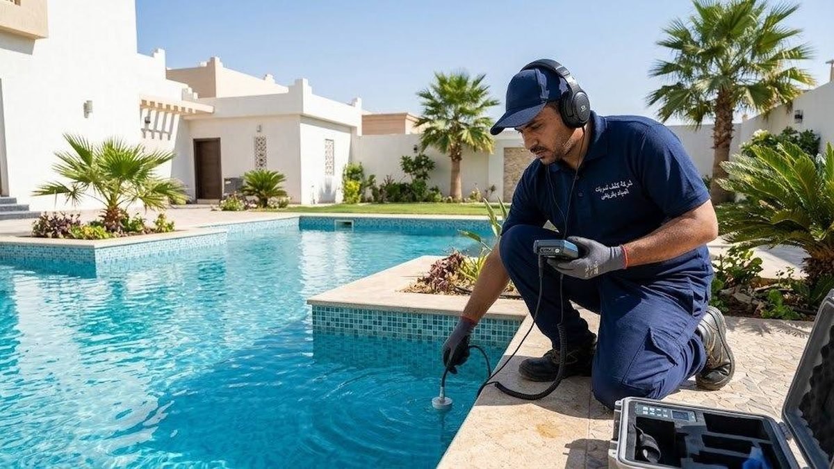 كشف تسربات المسابح بالرياض بفحص المنظومة والخطوط